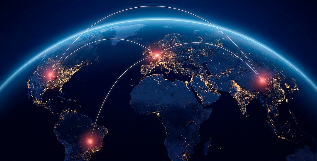 Corporate professionals in modern office